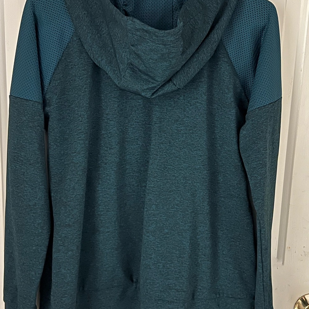 Women's Dark Green Zip-Up Hoodie by Adrienne Vittadini Size Large - Picture 3 of 6